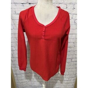 MUK LUKS Womens Henley and Printed Pajama Top Only, 1-Piece Size Small